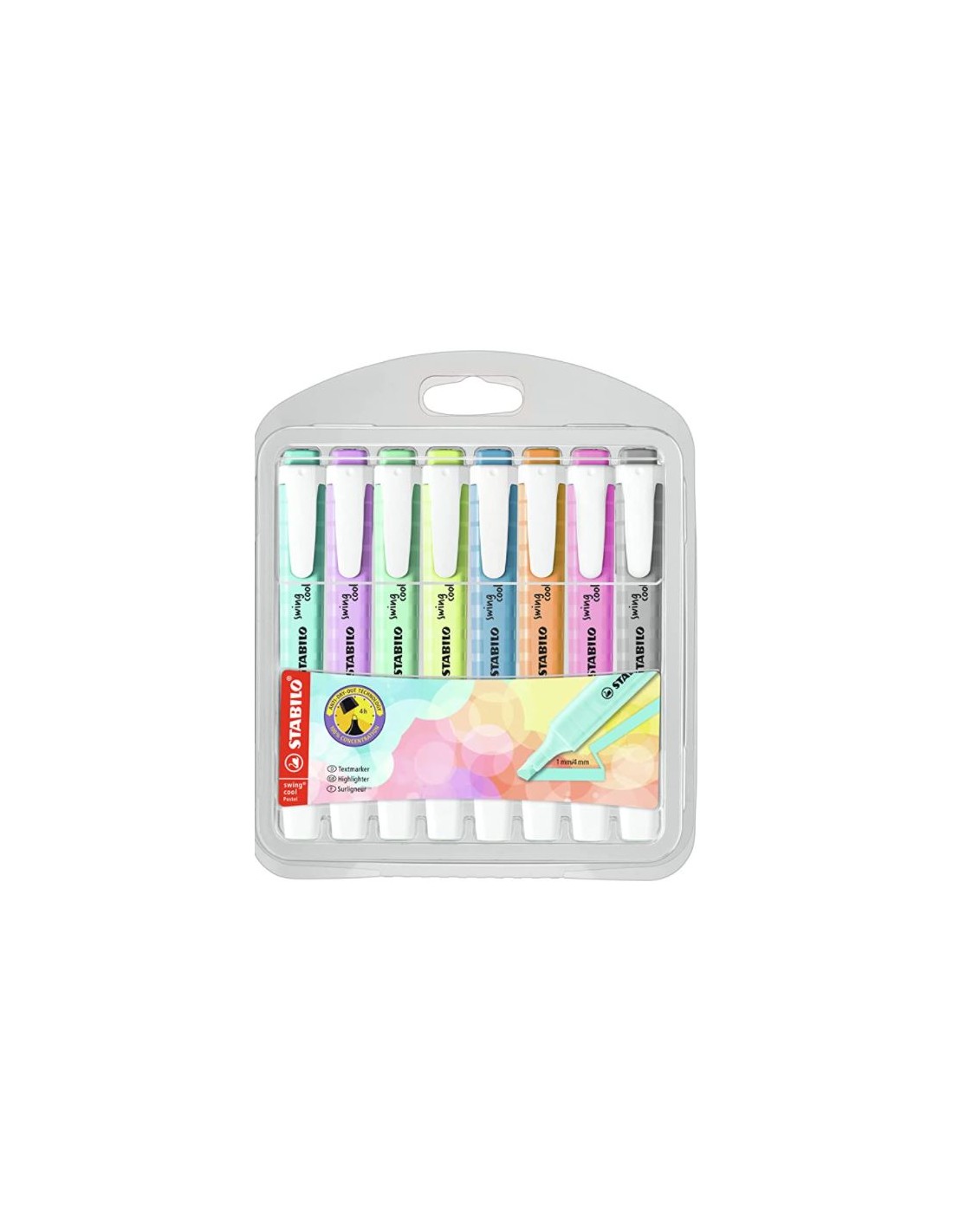 Stabilo Swing cool Pack 8 pastel (Colores nuevos)