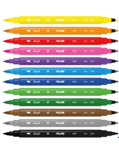Caja 12 Rotuladores de colores doble punta