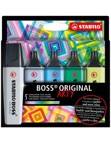 Stabilo Boss Arty Pack 5 colores fríos