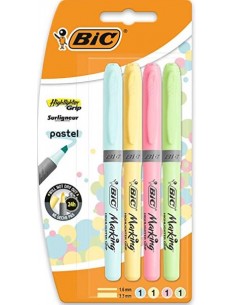 BIC pastel Highlighter pack 4