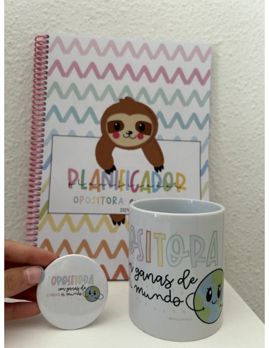 Pack Agenda Opositora + Taza + Chapa...