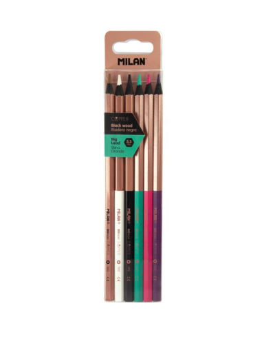 Caja 6 lápices de colores Milan Cooper